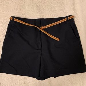 ZARA Size (XL) Navy Blue shorts with belt
